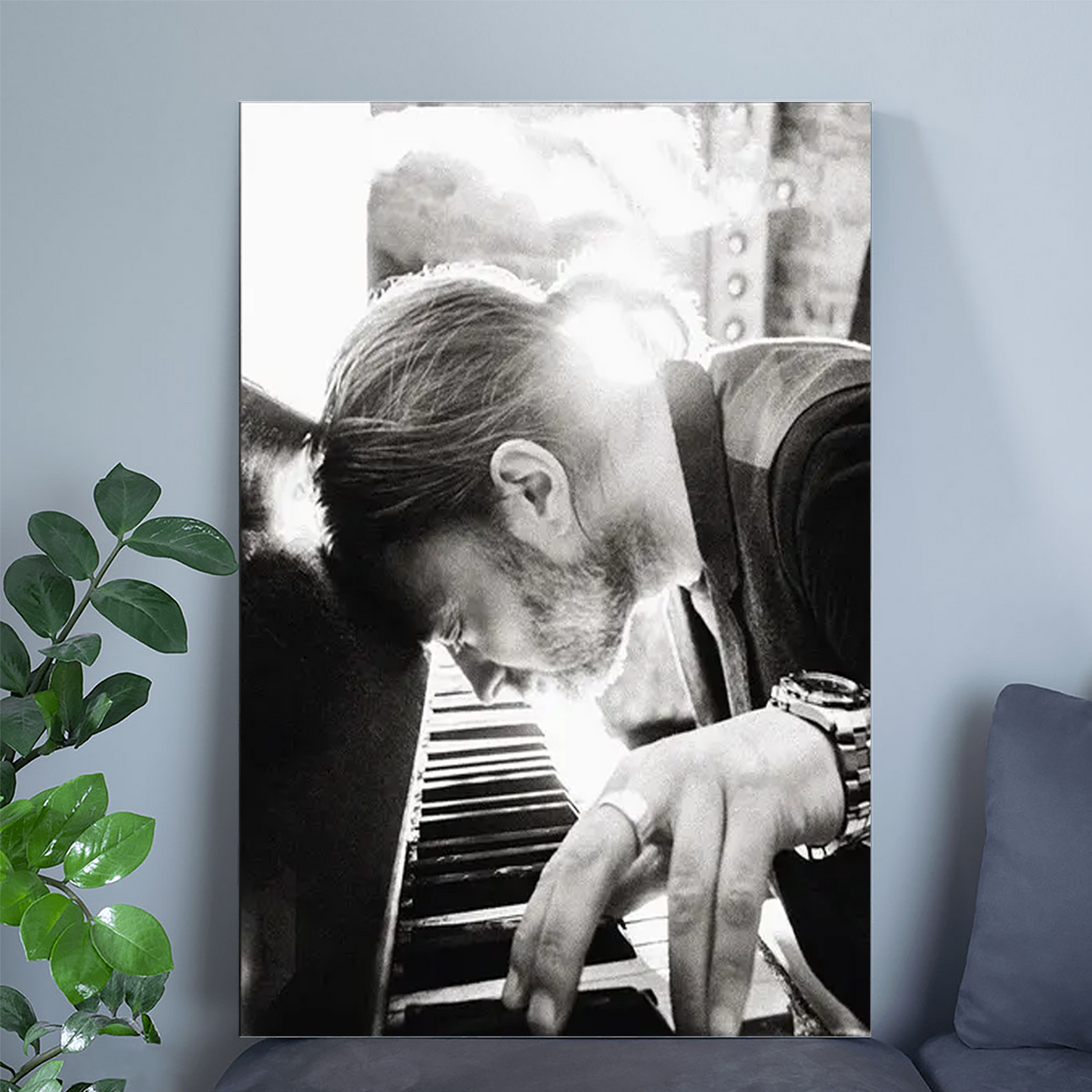 Thom Yorke Poster: Radiohead Frontman, Black and White Music Art Poster Size 24''x36''