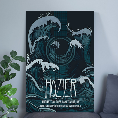 Music Poster Hozier Lake Tahoe August 7 & 8 Show Poster Tour 2025 Size 24''x36''
