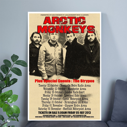 Music Poster- Arctic Monkeys The Strypes 2013 Tour Poster Size 24''x36''