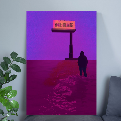 Vaporwave Dreamscape Art Print: Psychedelic Synthwave Poster, Semi-Glossy Paper