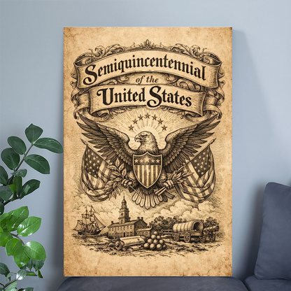 America 250 (1776–2026) Farmhouse Patriotic Decor – Rustic Independence Wall Print - Chalkboard Art