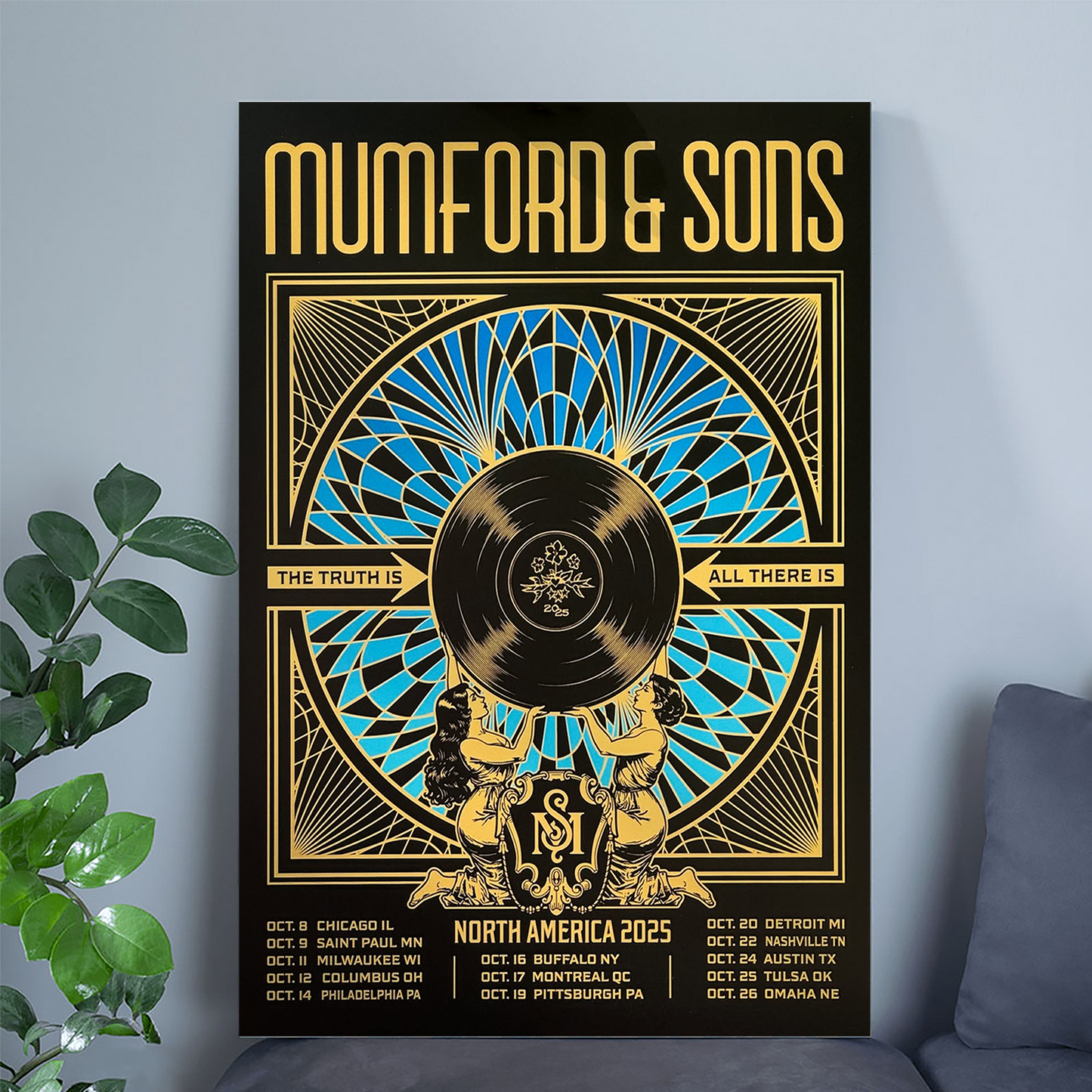 Mumford & Sons 2025 Tour Poster Size 24''x36''
