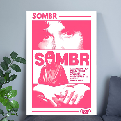 Music Poster- Sombr music Poster, One Sheet Wall Size 24''x36''