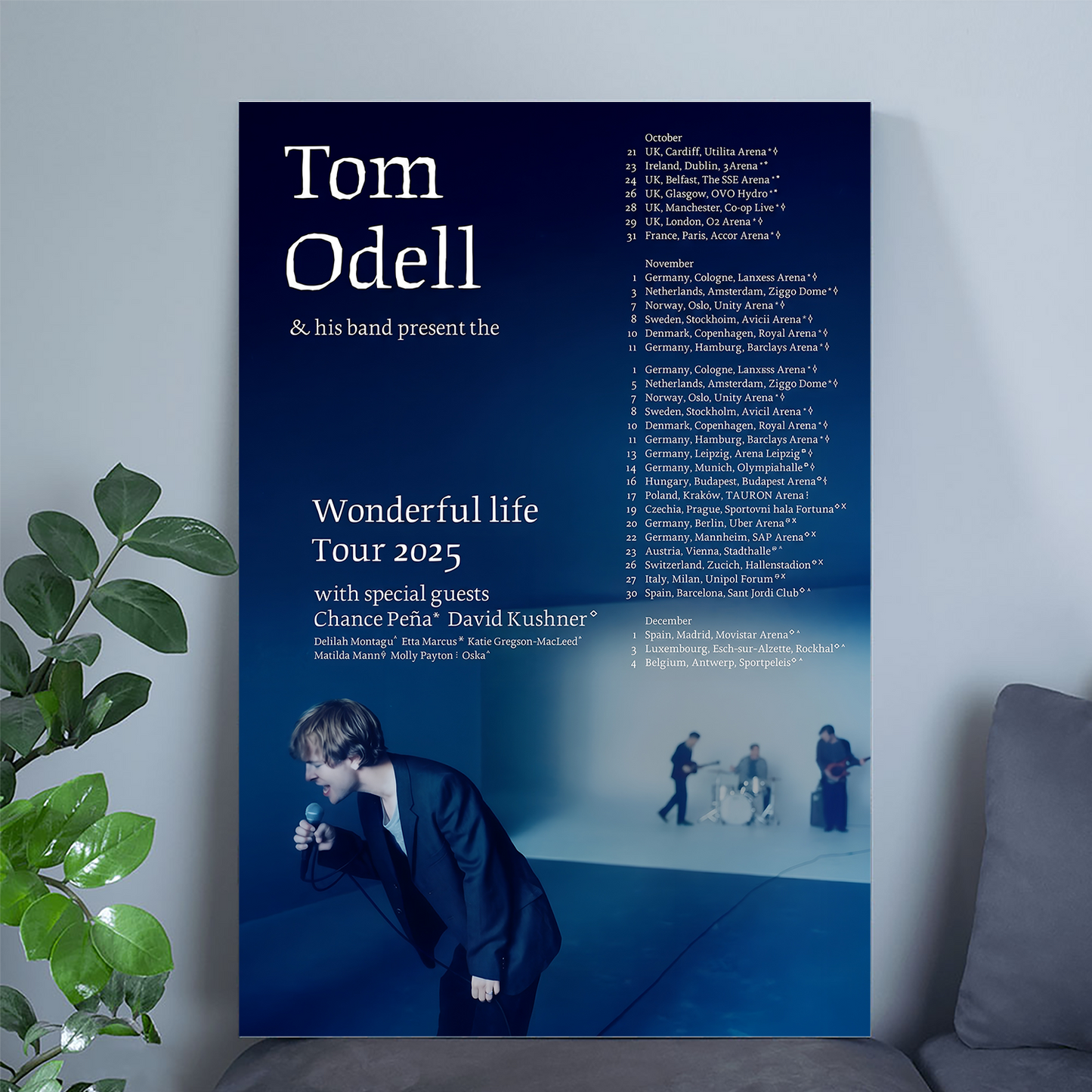Music Poster- Tom Odell Poster, One Sheet Wall Size 24''x36''
