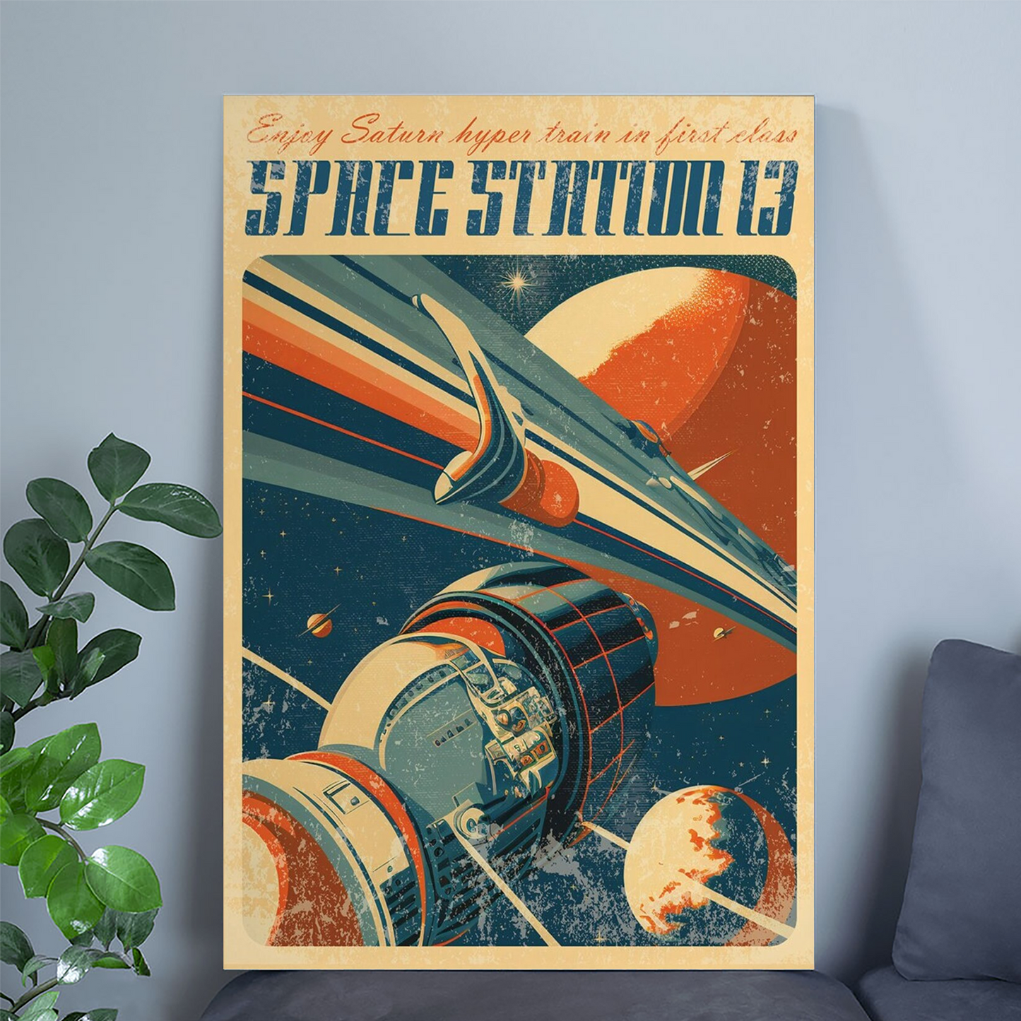 Retro Futuristic Sci-Fi Space Part 4 Wall Poster
