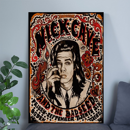 Music Poster- NICK CAVE BAD SEEDS DENVER 2008 Concert Poster Size 24''x36''