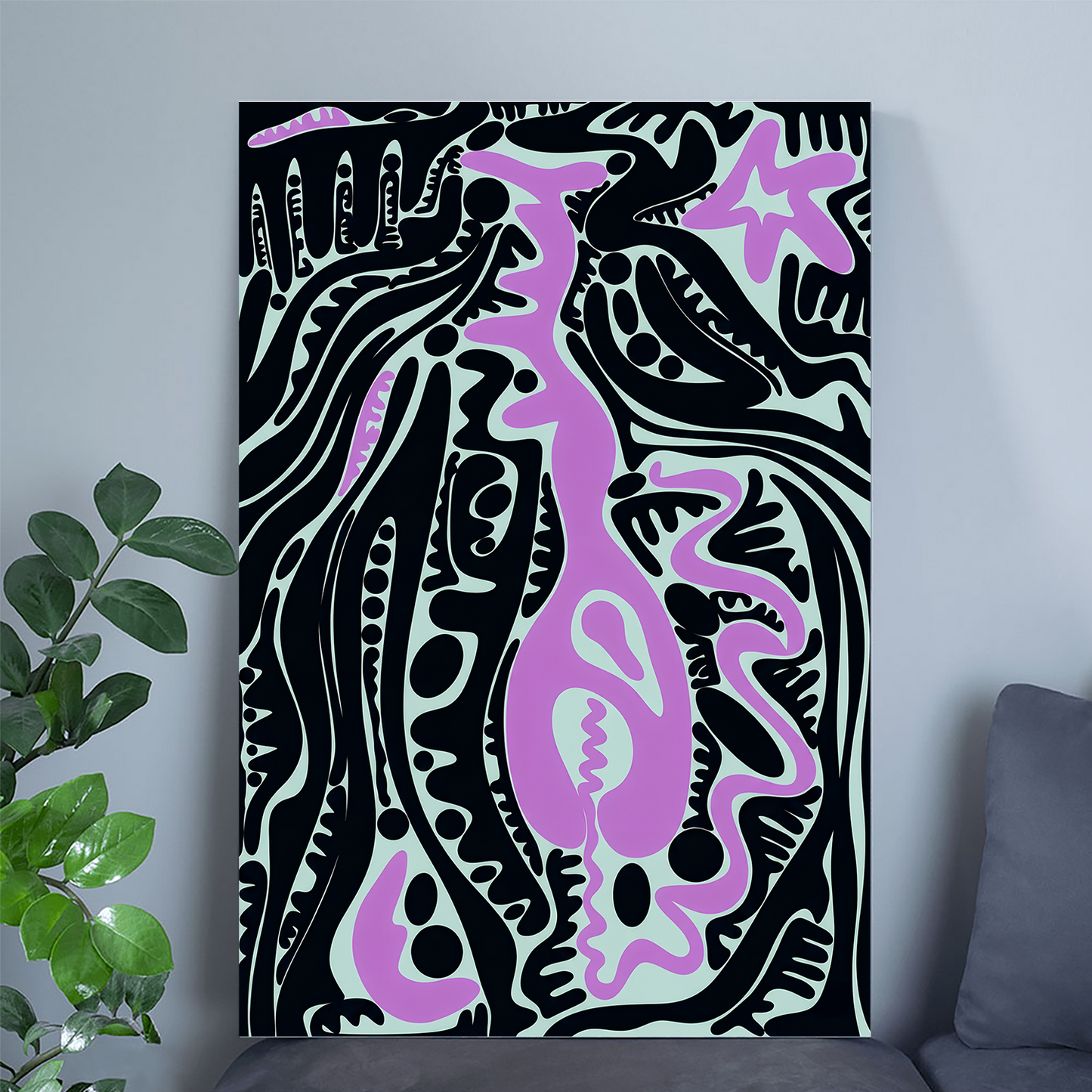 Colorful Drip Abstract Expressionism Art Print Poster, One Sheet Wall Size 24''x36''