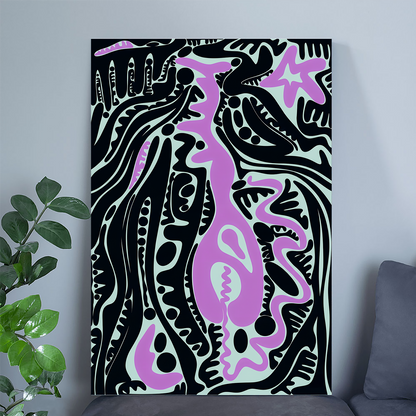 Colorful Drip Abstract Expressionism Art Print Poster, One Sheet Wall Size 24''x36''