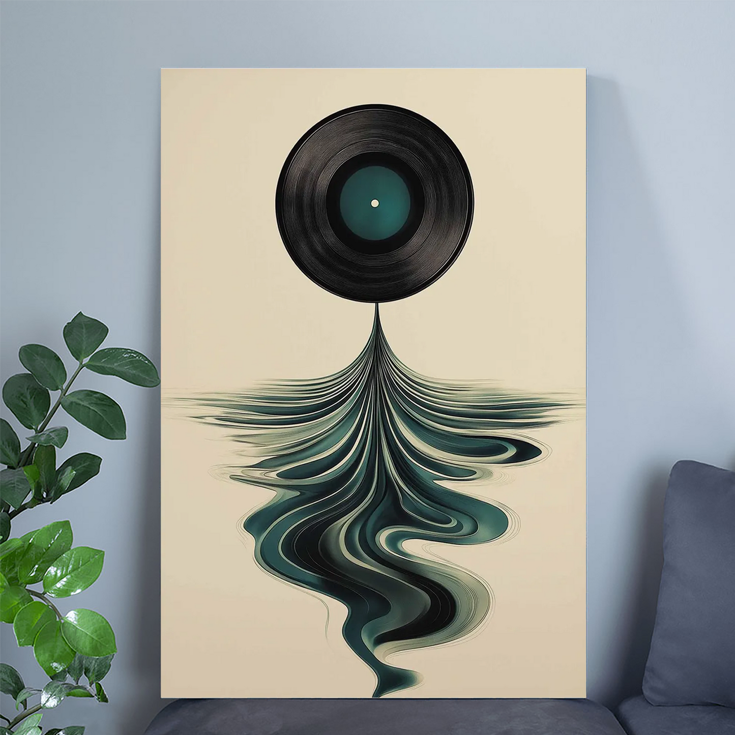 Abstract Vinyl Record Poster – Modern Music Art, Retro Vinyl Design, Geometric Wall Decor