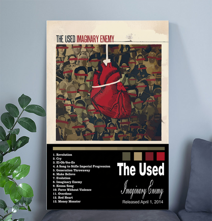 The Used - Imaginary Enemy Album Art Poster, One Sheet Wall Size 24''x36''