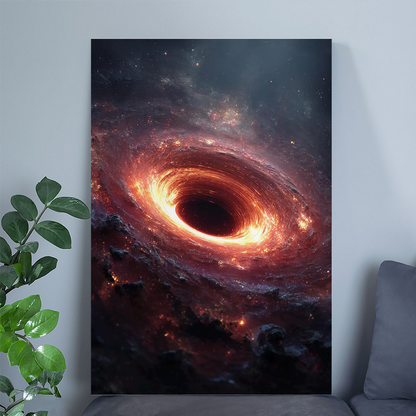Black Hole Poster, Cosmic Wall Art, Dark Star Decor