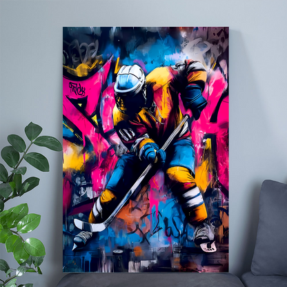 Hockey Graffiti Art Print , One Sheet Wall Size 24''x36''