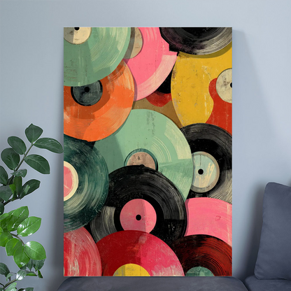 Retro Vinyl Record Cover Art Print: Pastel Pop Poster