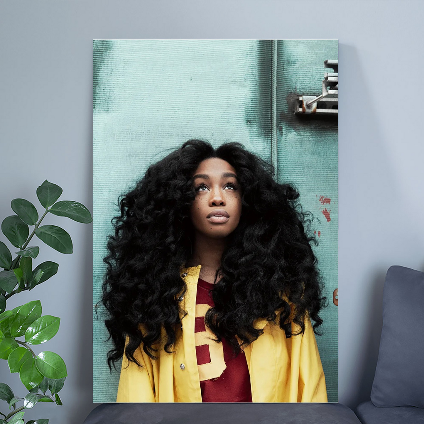 Woman with Curly Hair Poster, One Sheet Wall Size 24''x36''