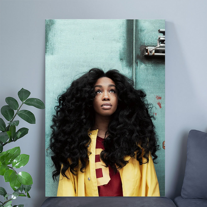 Woman with Curly Hair Poster, One Sheet Wall Size 24''x36''
