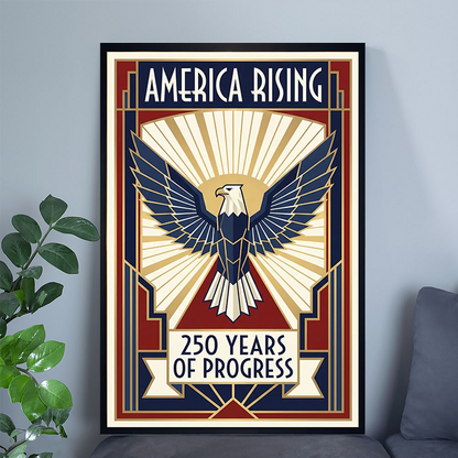 America 250 (1776–2026) Farmhouse Patriotic Decor – Poster Independence Wall Print