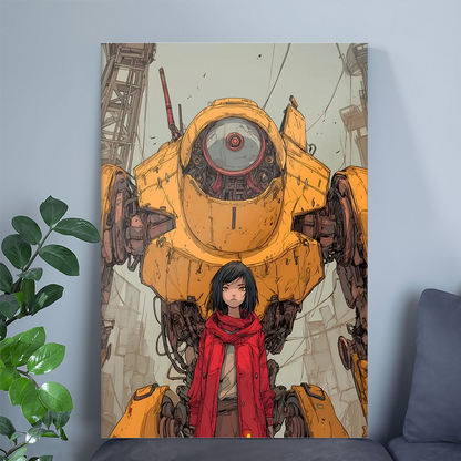 Mecha Poster: Cyberpunk Sci-Fi Art