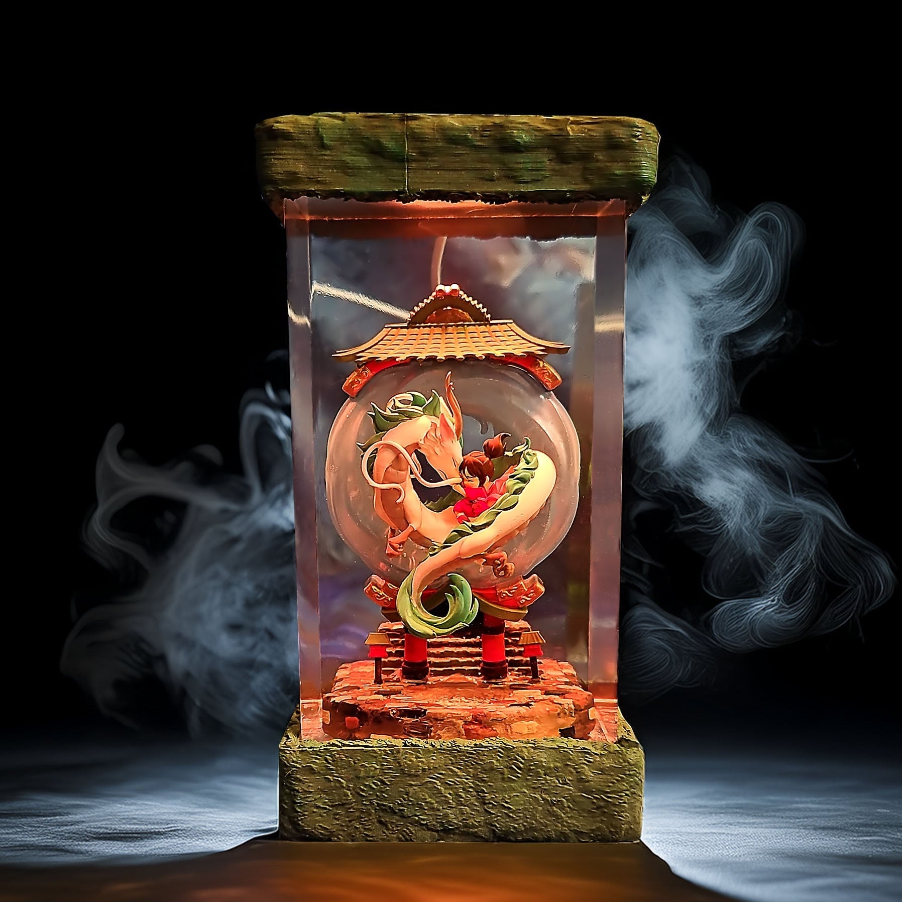 River Dragon Spirit Resin Lamp
