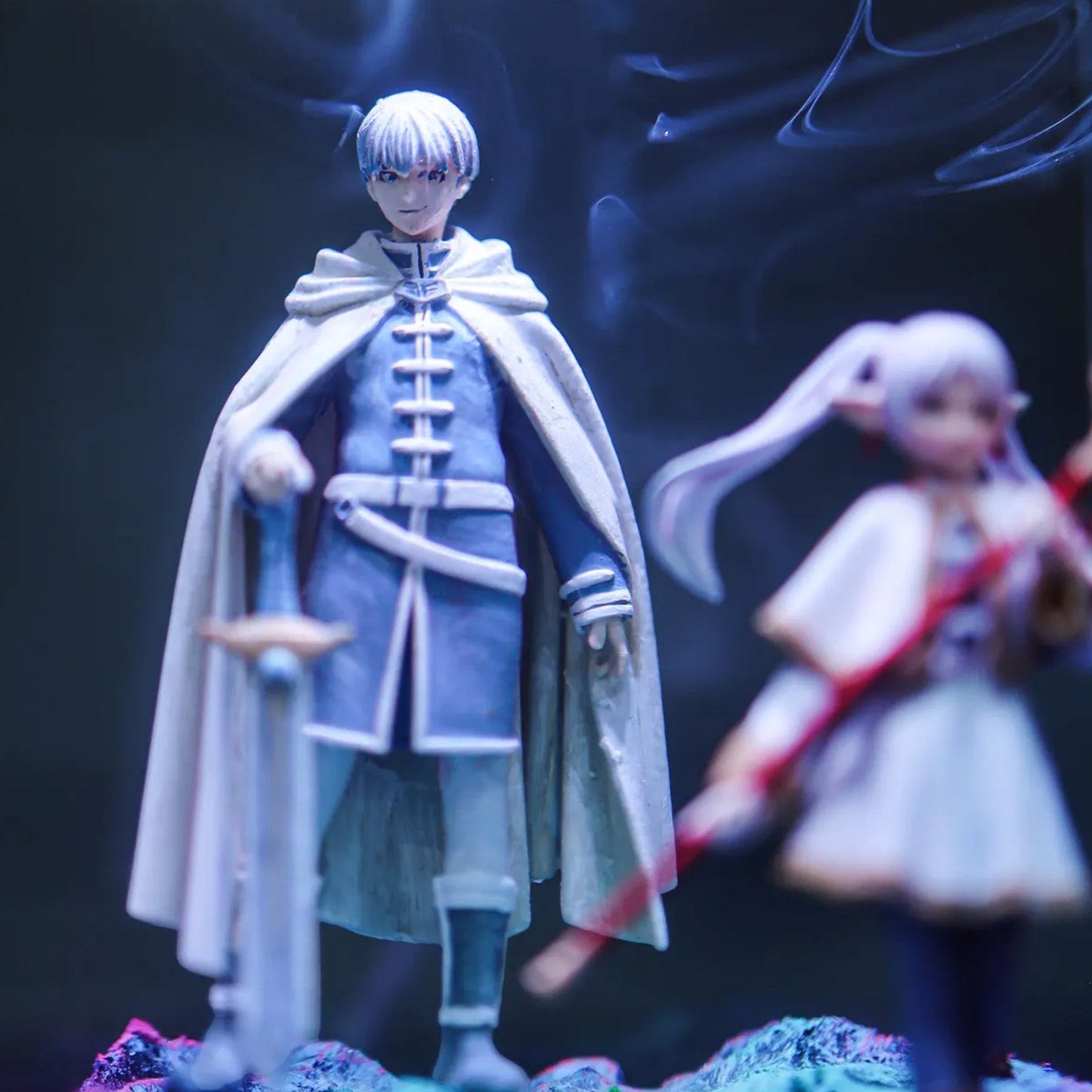 Hero Companion And Elven Mage Resin Lamp