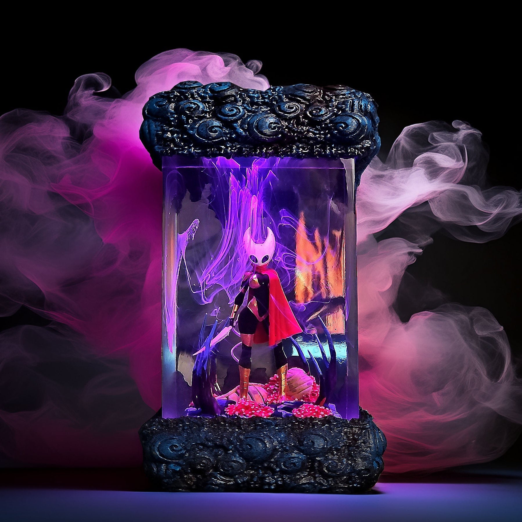 Crimson Needle Warrior Resin Lamp