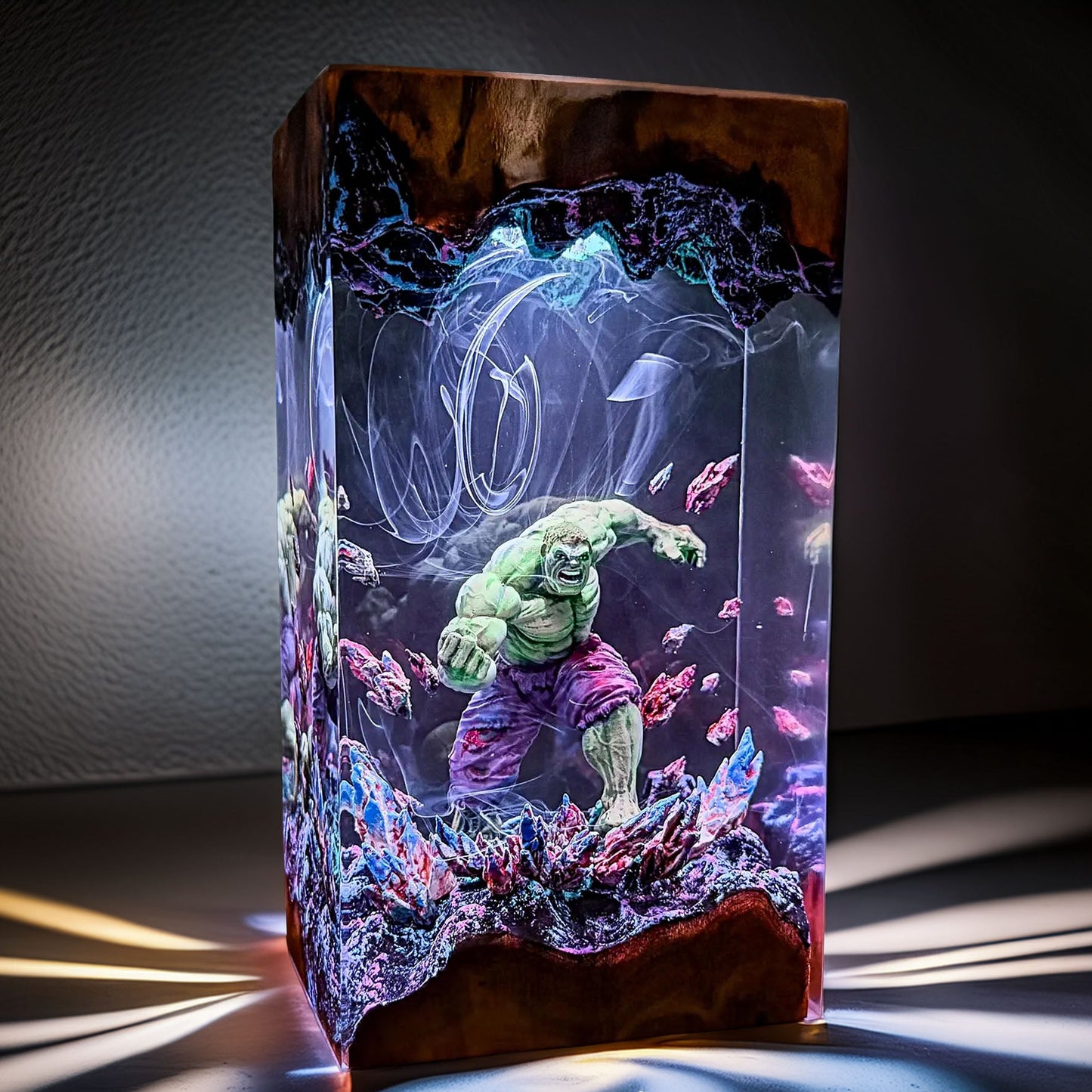 Emerald Rage Giant Resin Lamp
