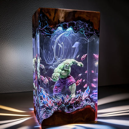 Emerald Rage Giant Resin Lamp