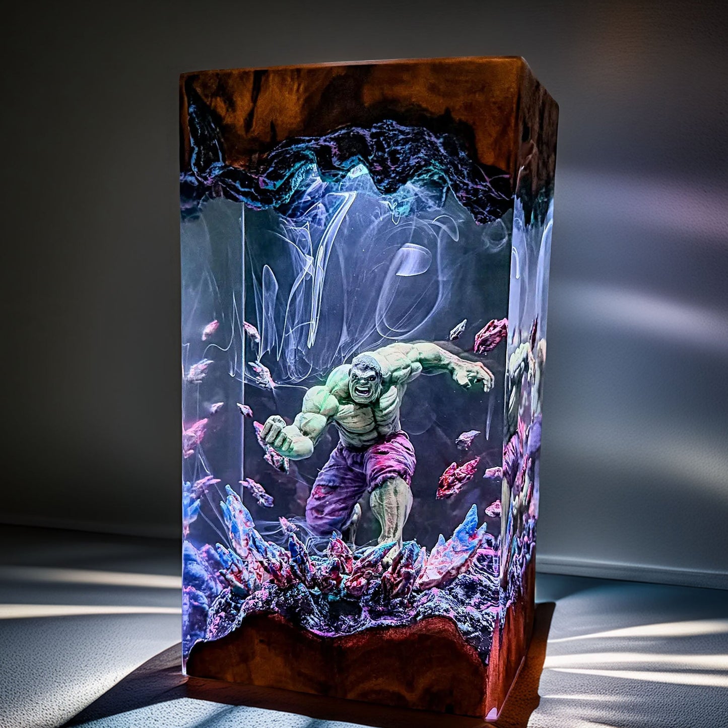 Emerald Rage Giant Resin Lamp