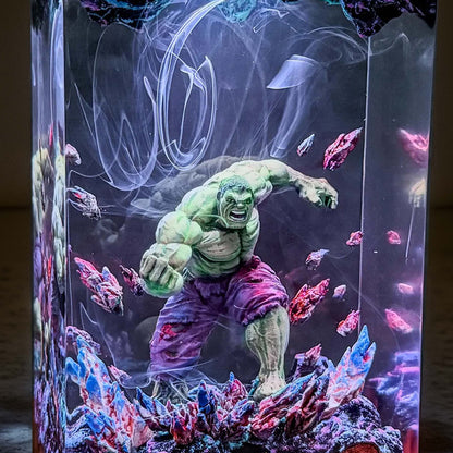 Emerald Rage Giant Resin Lamp