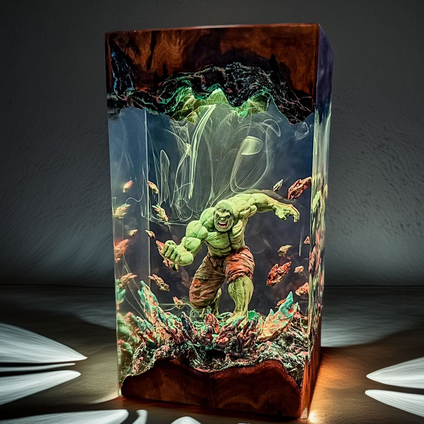 Emerald Rage Giant Resin Lamp