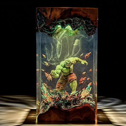 Emerald Rage Giant Resin Lamp