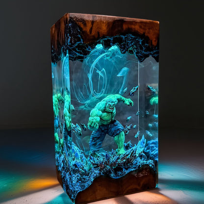 Emerald Rage Giant Resin Lamp