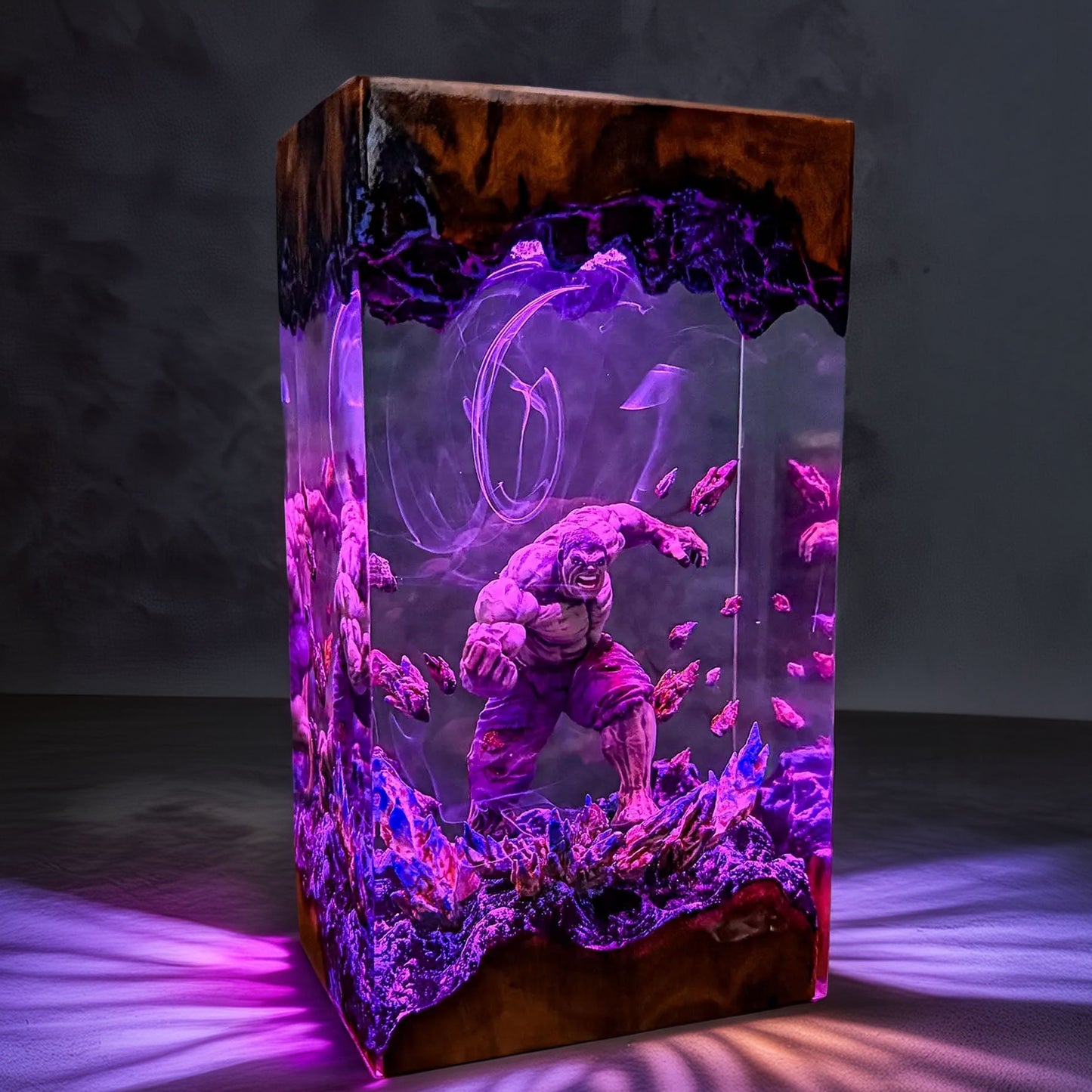 Emerald Rage Giant Resin Lamp