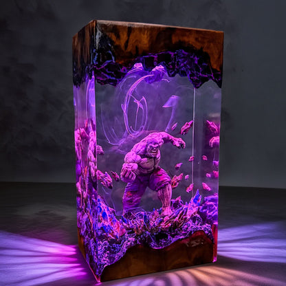 Emerald Rage Giant Resin Lamp