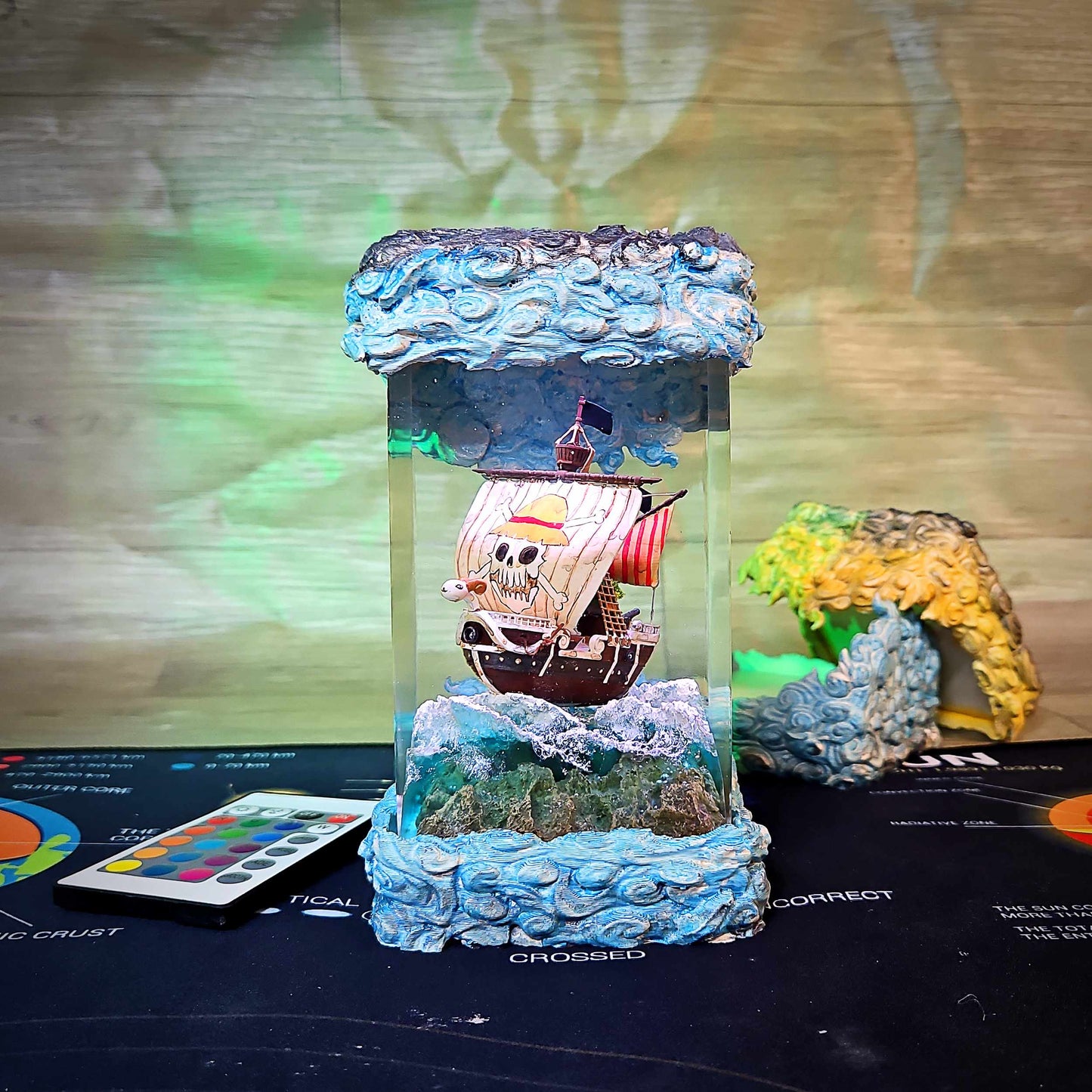 Sheep Pirate Ship Resin Lamp V2