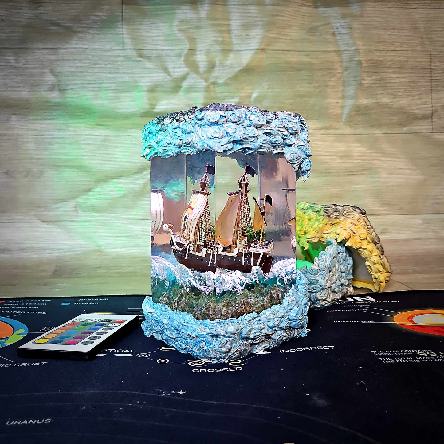 Sheep Pirate Ship Resin Lamp V2