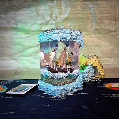 Sheep Pirate Ship Resin Lamp V2