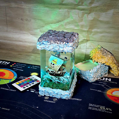 Sheep Pirate Ship Resin Lamp V2