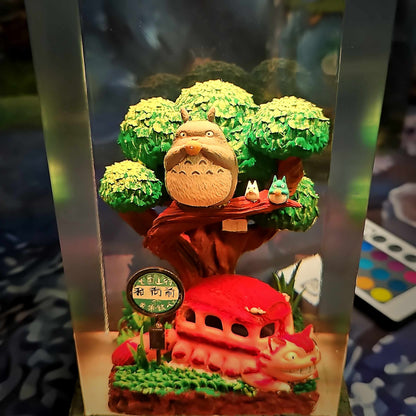 Forest Spirit Owl Resin Lamp