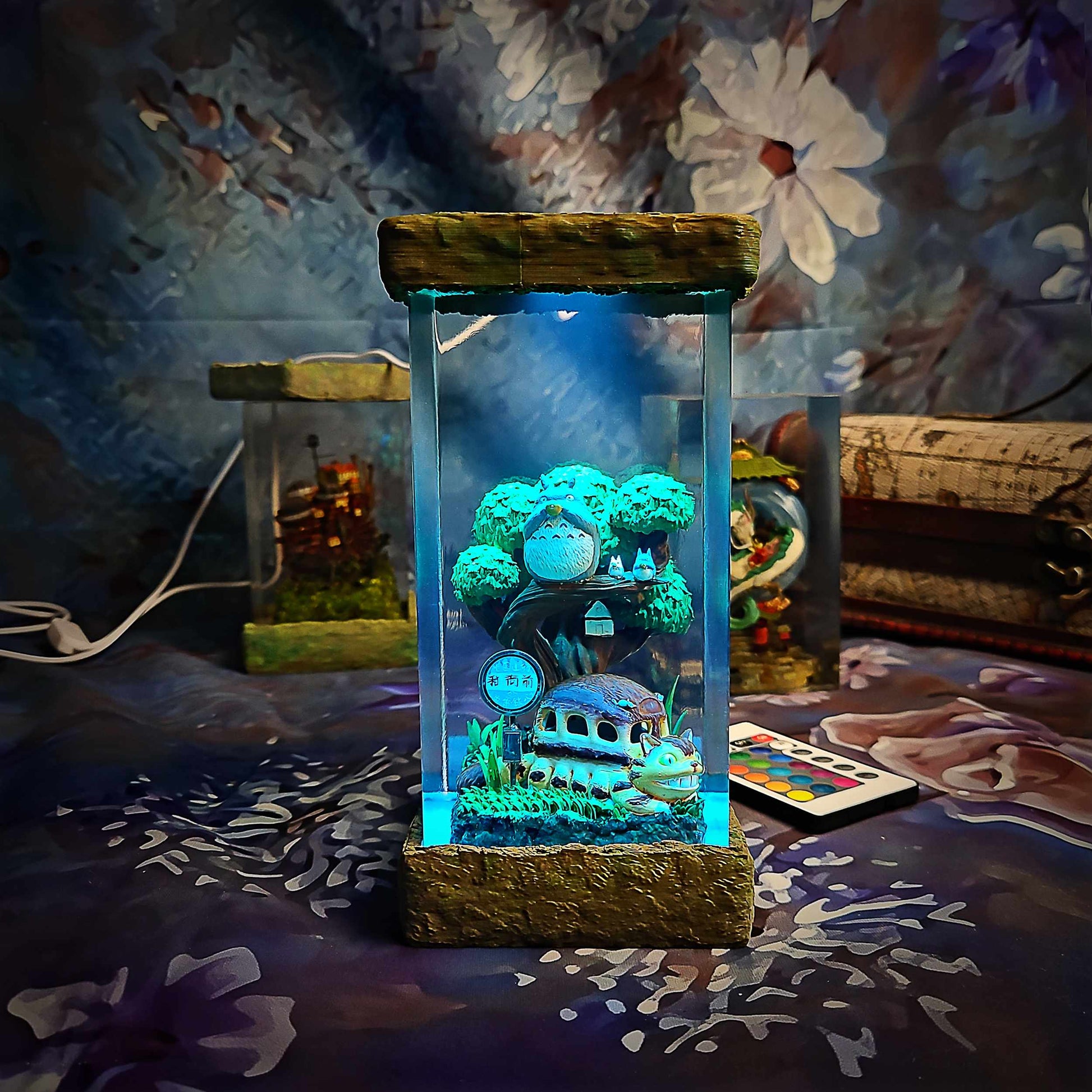 Forest Spirit Owl Resin Lamp