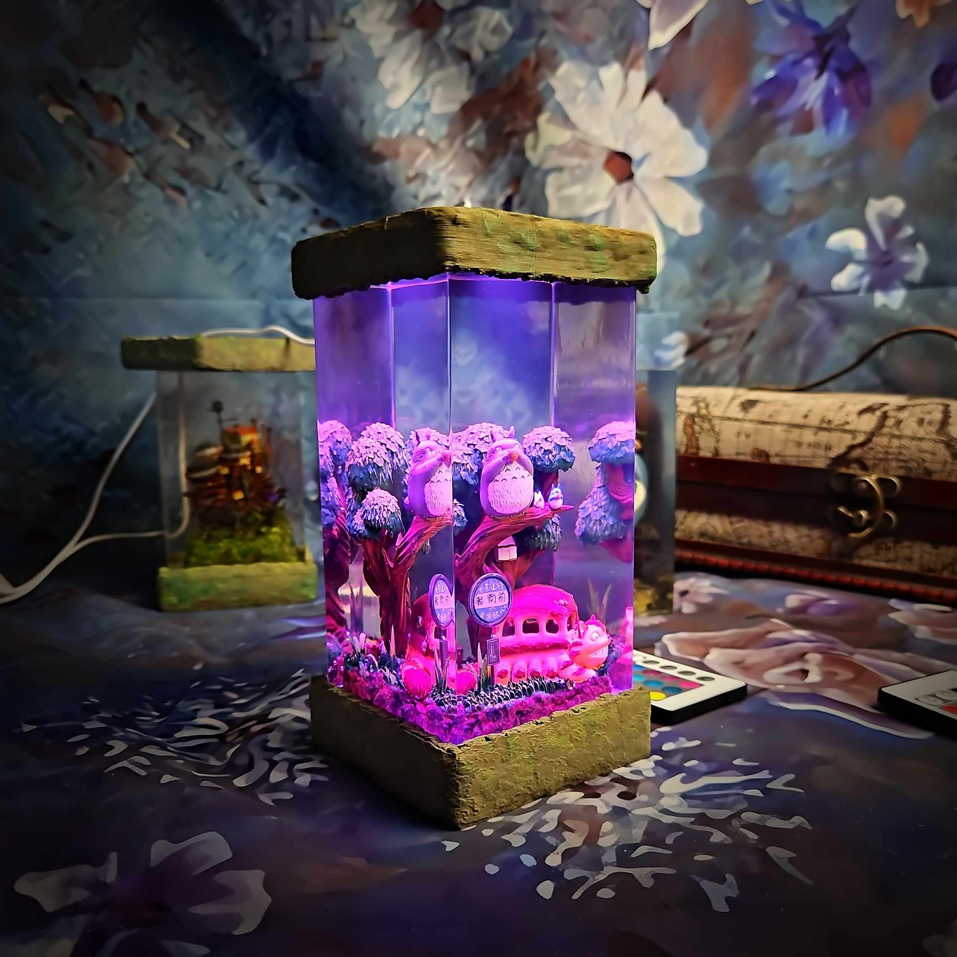 Forest Spirit Owl Resin Lamp
