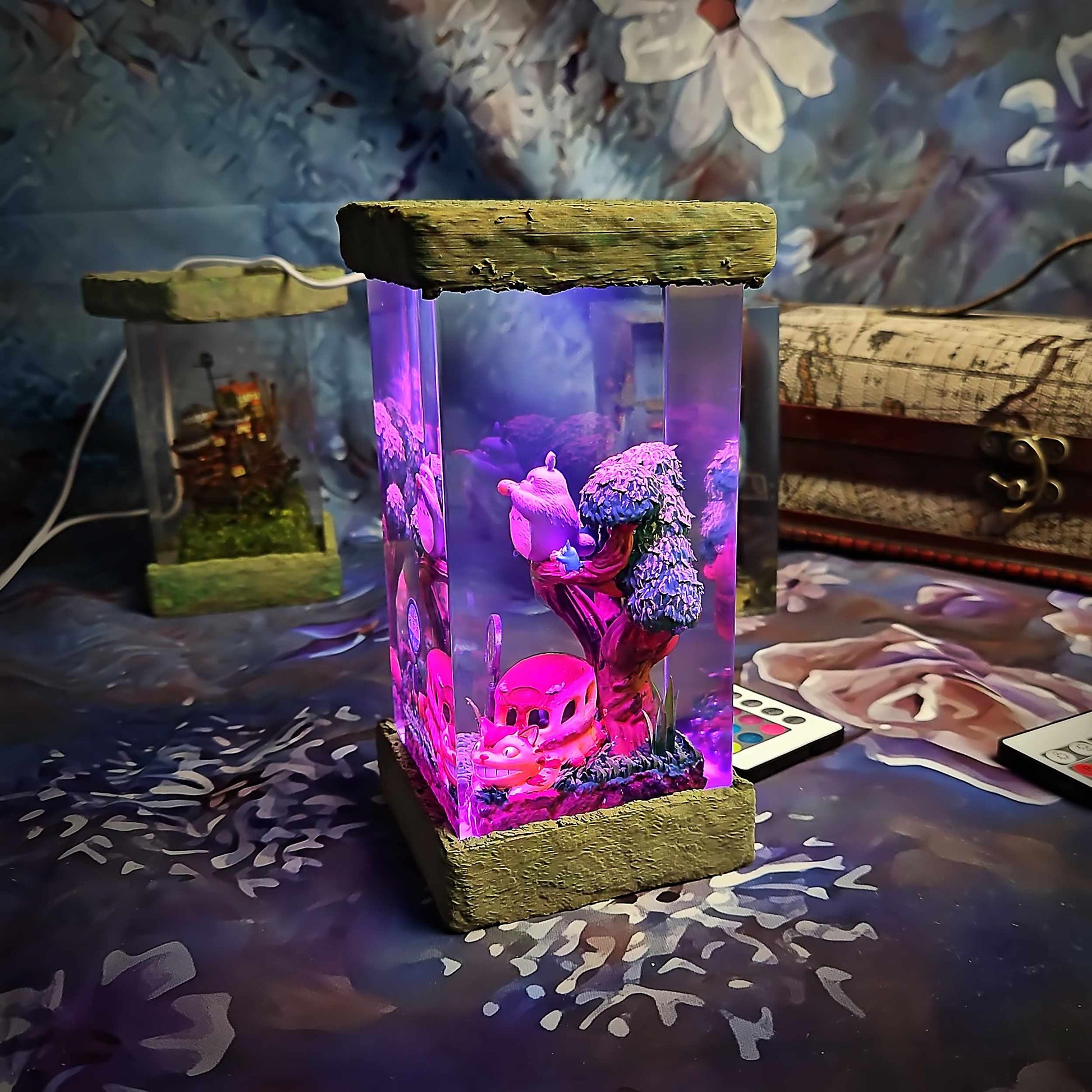 Forest Spirit Owl Resin Lamp