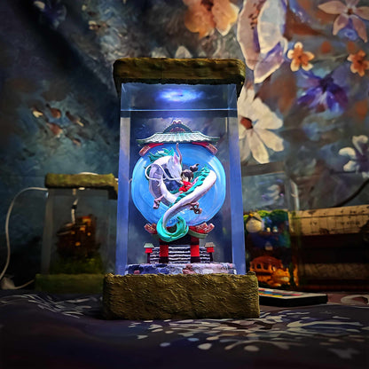 River Dragon Spirit Resin Lamp