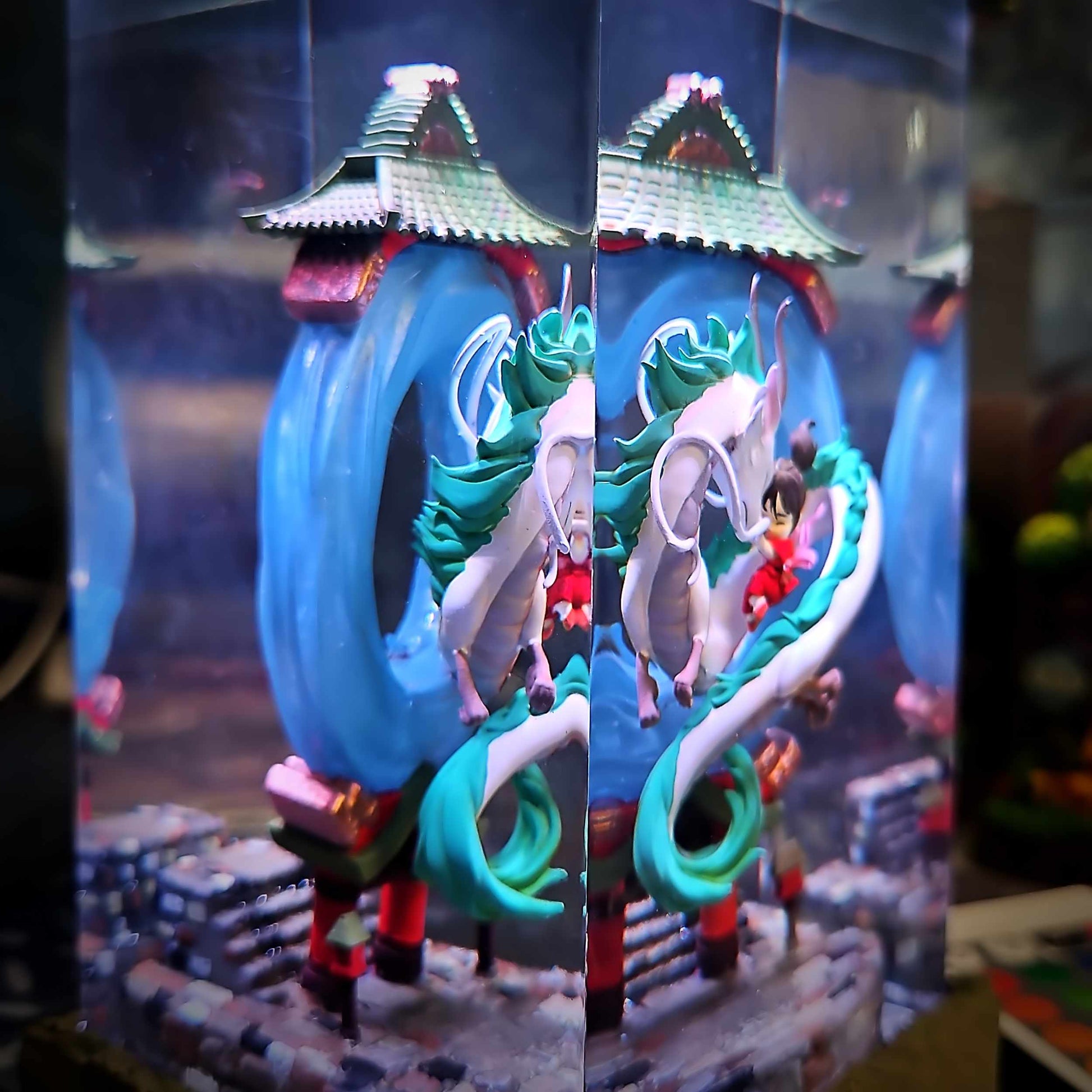 River Dragon Spirit Resin Lamp