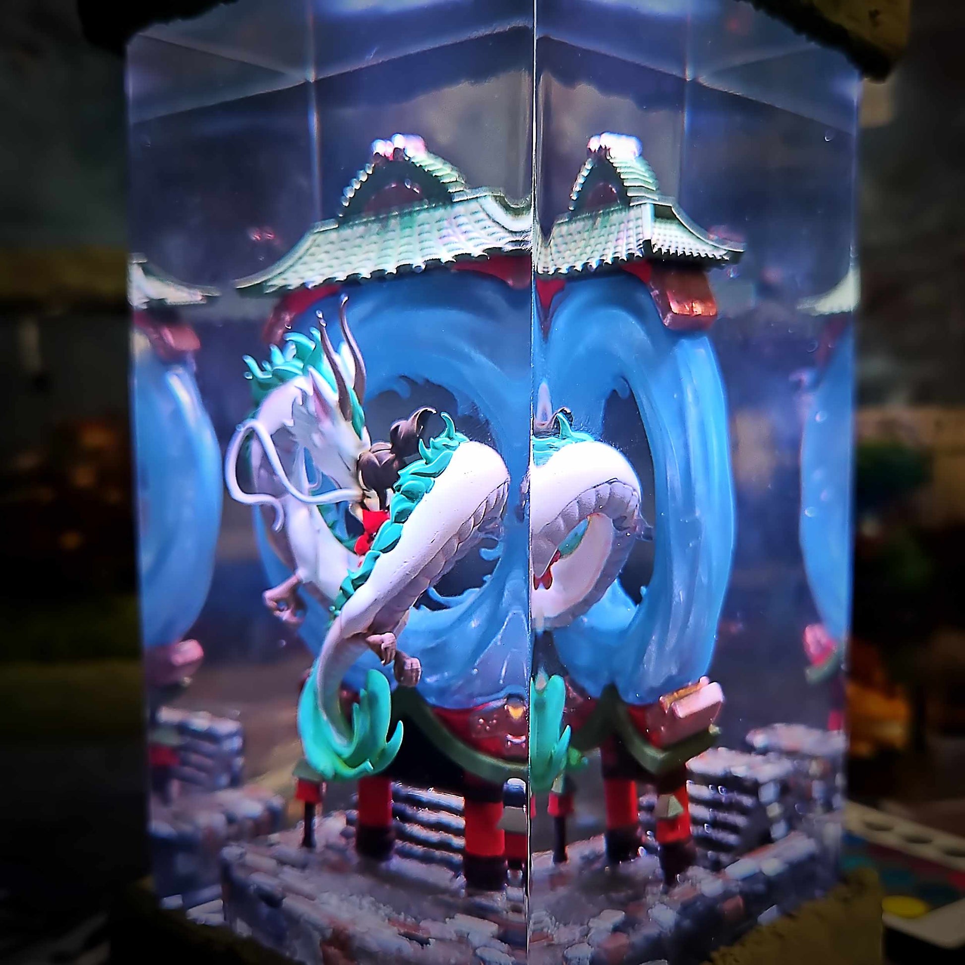 River Dragon Spirit Resin Lamp