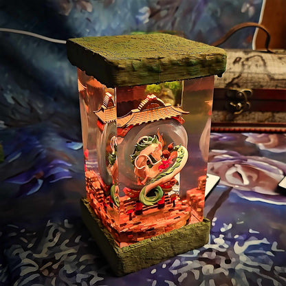 River Dragon Spirit Resin Lamp