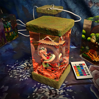 River Dragon Spirit Resin Lamp