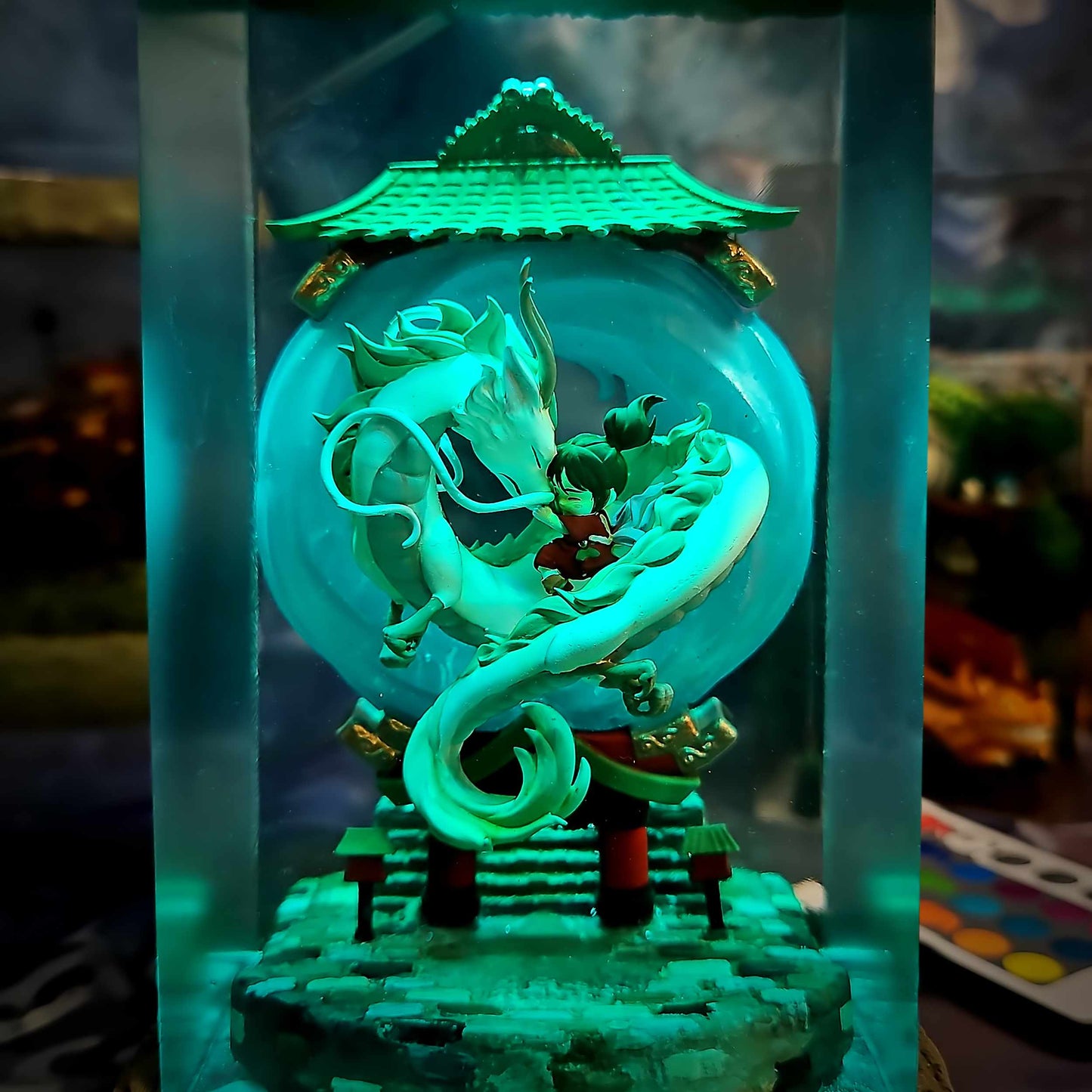 River Dragon Spirit Resin Lamp