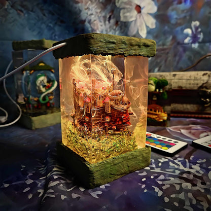 Wandering Wizard Castle Resin Lamp