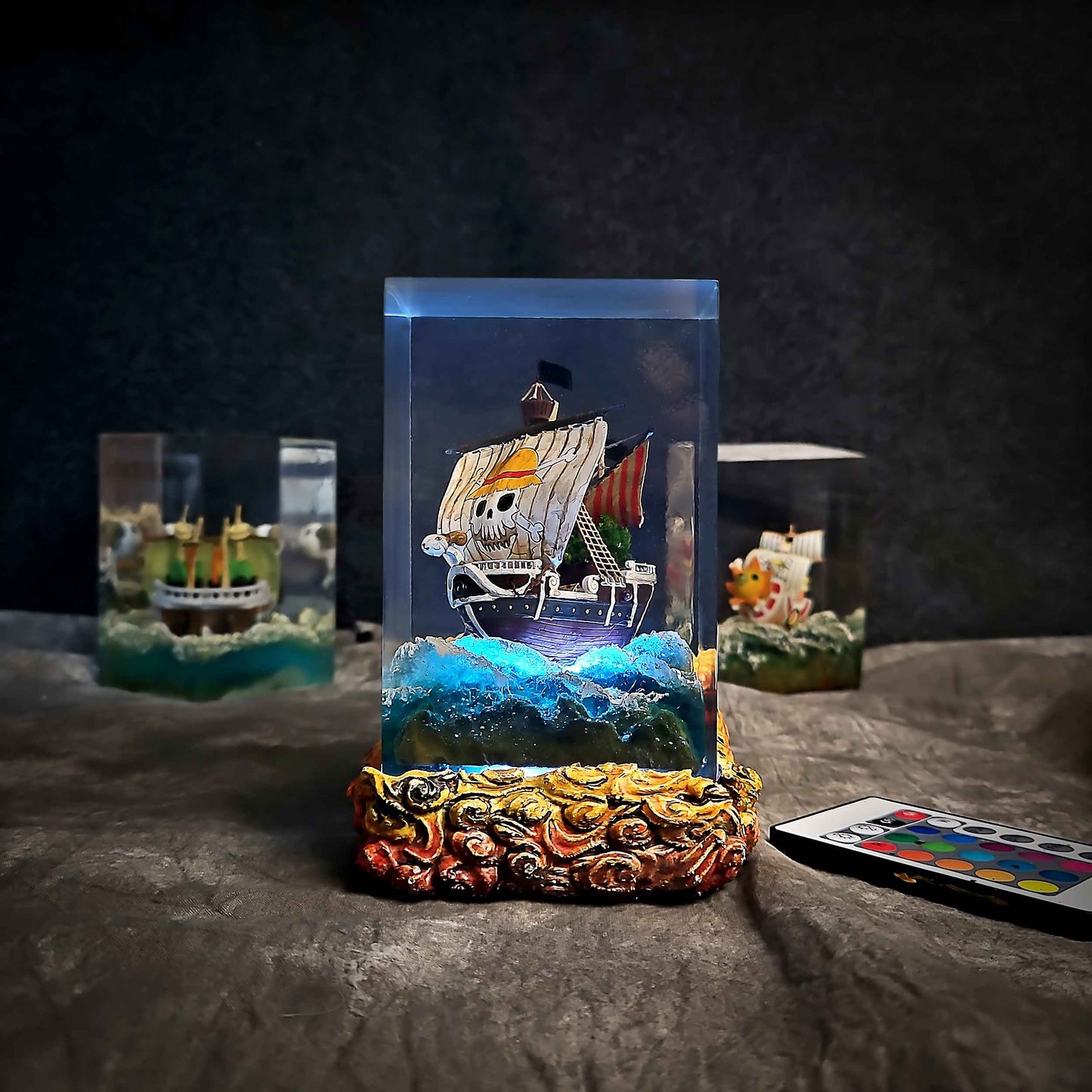 Sheep Pirate Ship Resin Lamp