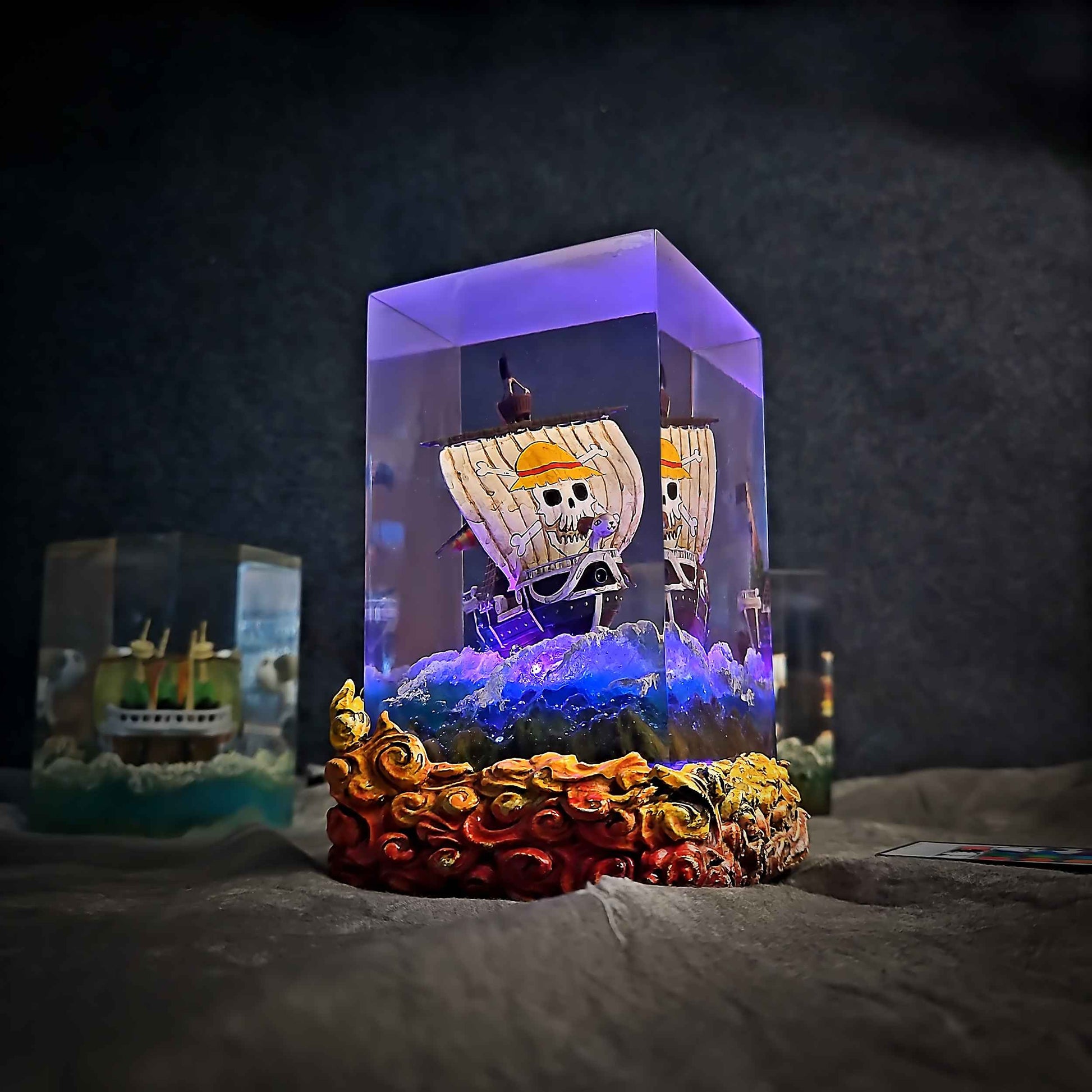 Sheep Pirate Ship Resin Lamp